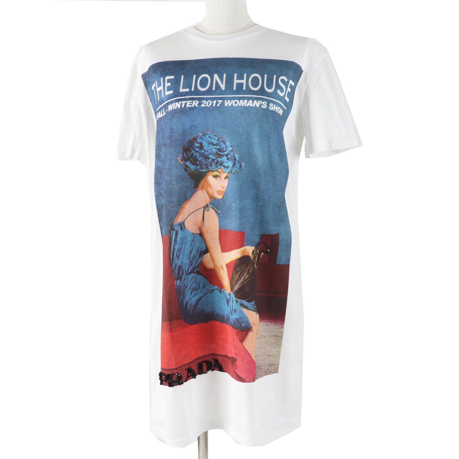 美品】PRADA シャツ XS 美品】プラダ 半袖ダメージ加工デニムシャツ