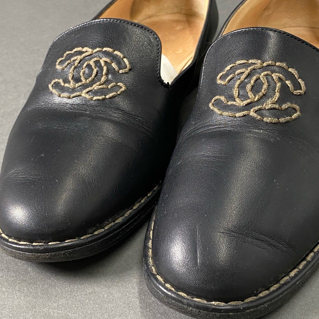 CHANEL シャネル ローファー オペラシューズ 36 ココマーク フラット