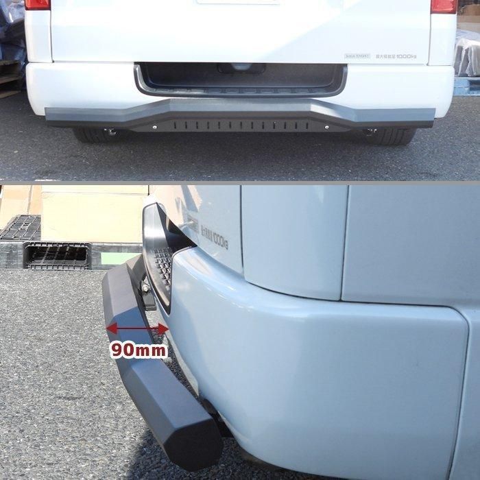 アウトレット 200系 ハイエース 標準 角型 リヤ スキッドバー リア ステップ バンパー リア ガード S-GL DX スクエア バー