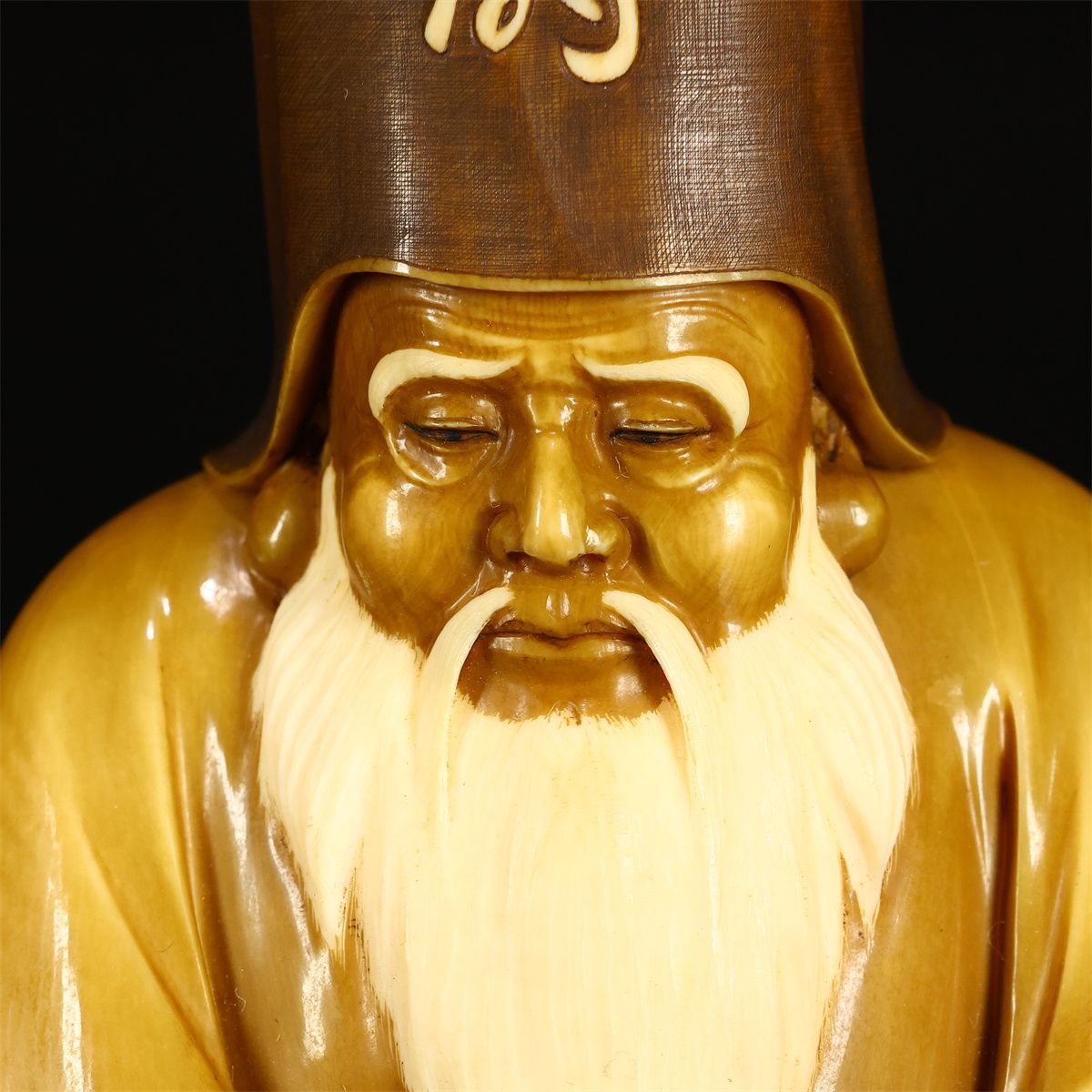 彫刻家 小針春水 作 細工 寿老人 置物 高20㎝ 重1071g 本物保証品G 1183 IMPECCABLEHEALTHCARESERVICES_COM