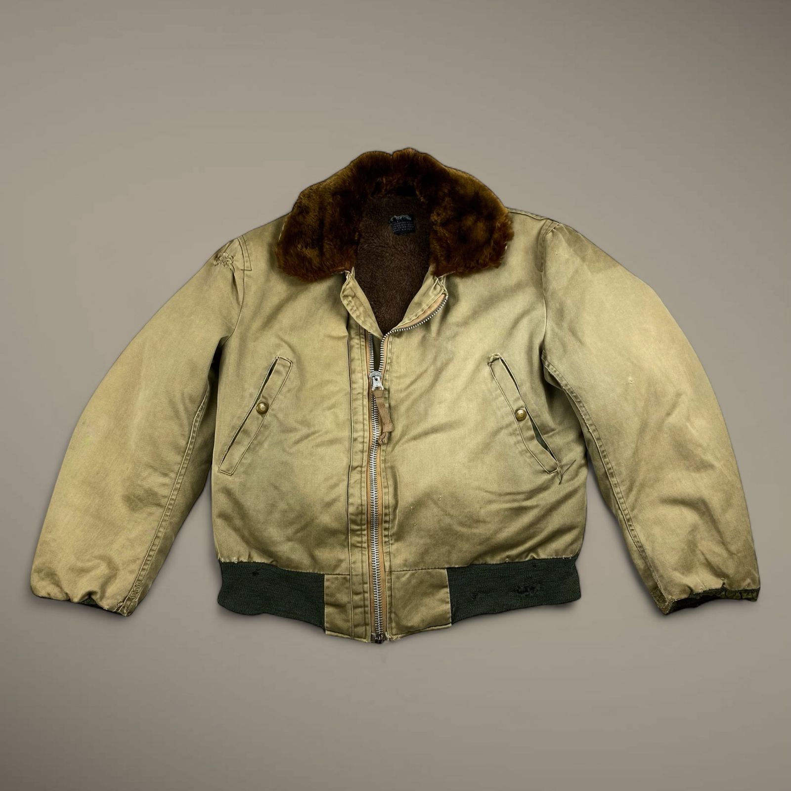 最初期 40s US ARMY USAAF | B-15初期型 フライトジャケット 官給品 SIZE S程度