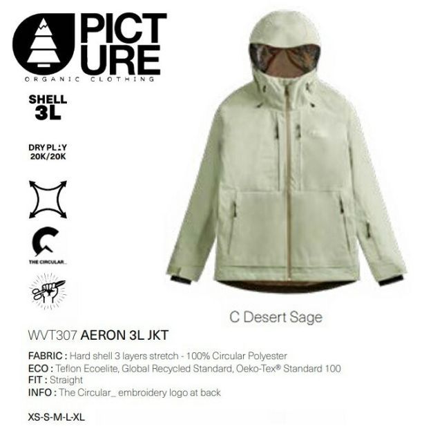 種類9：Black/L ピクチャー ウェア ジャケット レディース 23-24 PICTURE AERON アーロン 3L JKT WVT307 Desert-Sage_S スキー スノーボード ウェア日本正規品