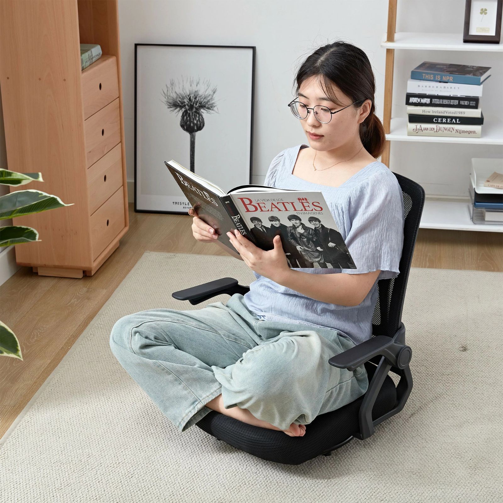 全品15%OFFクーポン！】VECELO 即納 座椅子 回転座椅子 肘掛け ゲーム
