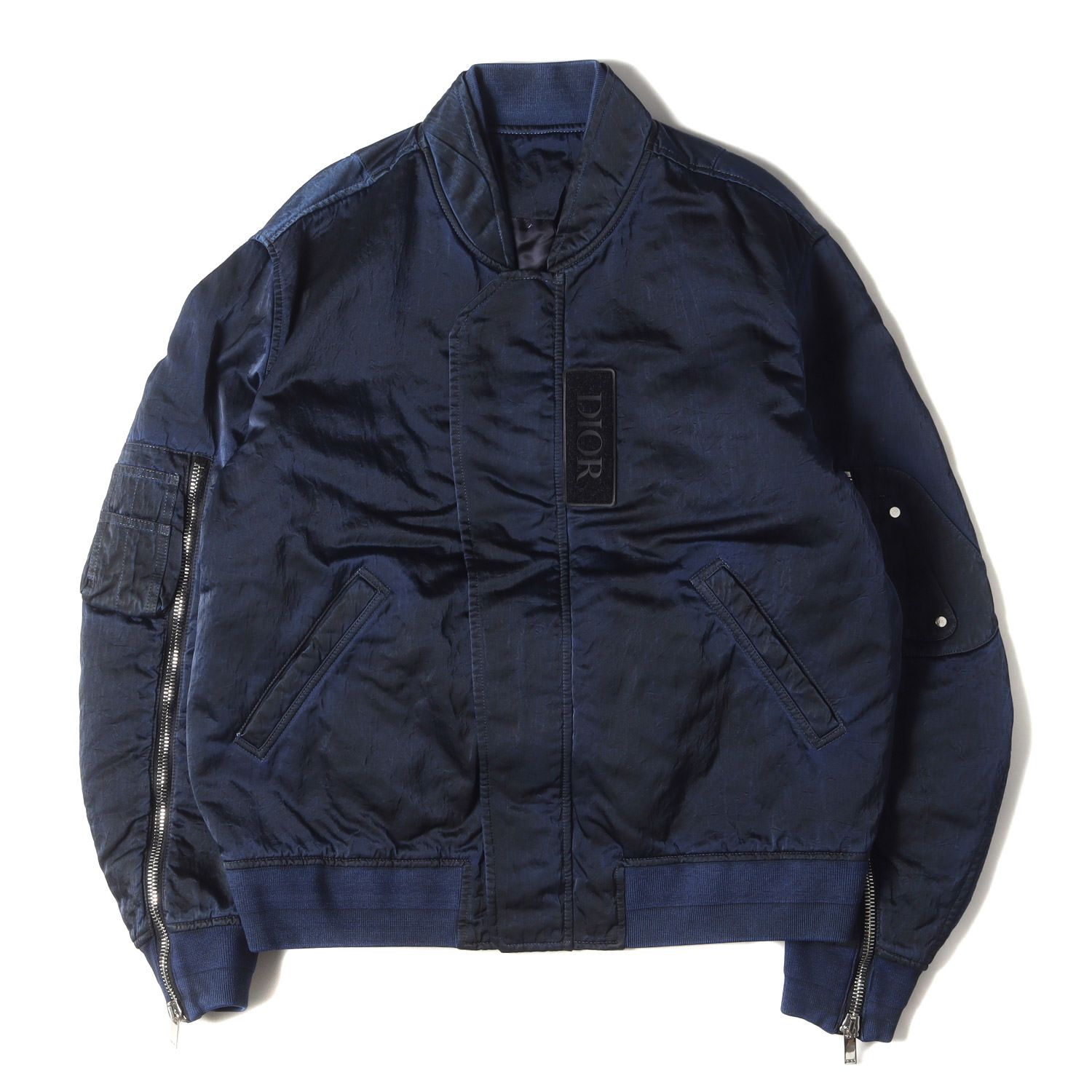 DIOR HOMME ディオールオム ボンバージャケット サドルポケット サテン