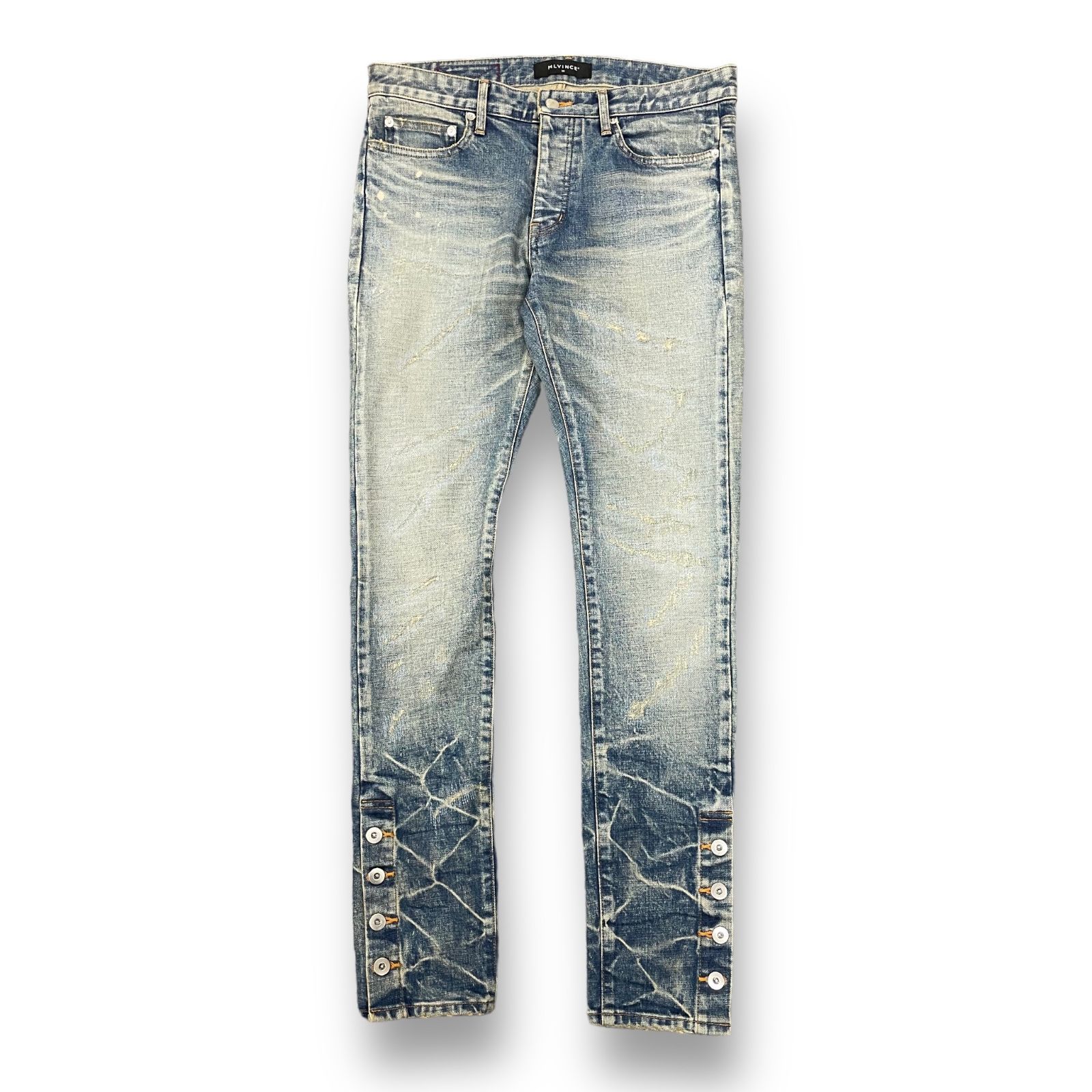 定価44000円 MLVINCE type-1 slim damage jeans タイプ1 スリムダメージジーンズ デニムパンツ Gパン  ミルヴィンス 30