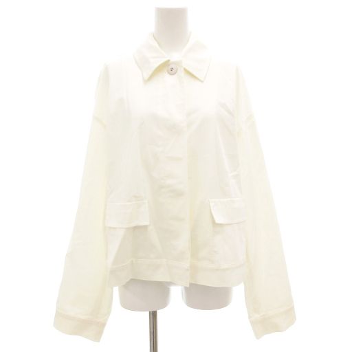 マックスマーラ Max Mara Studio 近年モデル BAFFO ボクシージャケット ブルゾン 46 白 ホワイト 23604108316