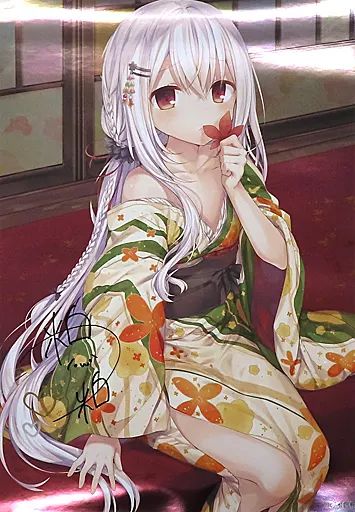 クリアポスター 直筆サイン入りA3メタルポスター かさこちゃん 「米白