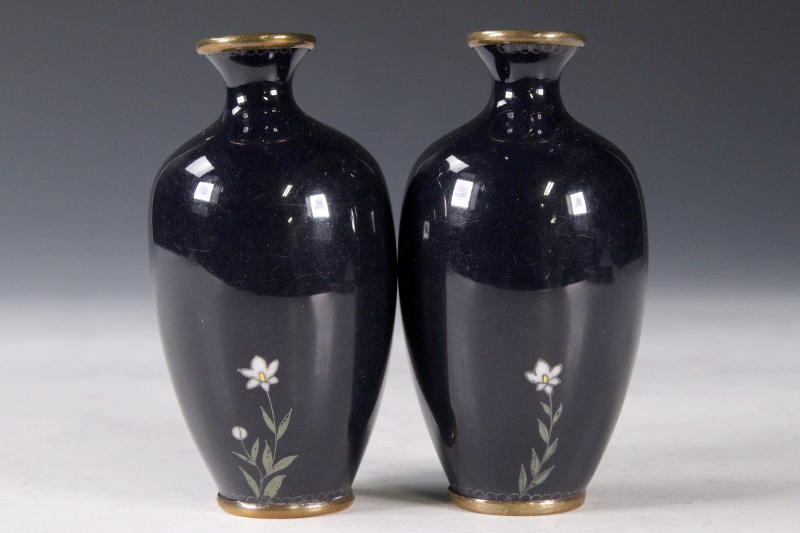 Y中古銅製花瓶 龍 飾り壺 青銅 耳付き 兼春作 双耳 古 【