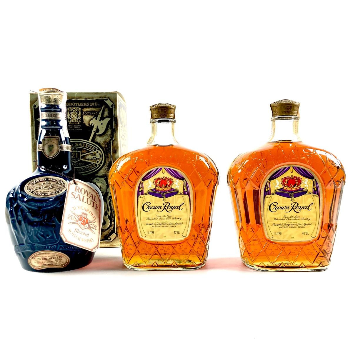 古酒☆3本セット CROWN ROYAL クラウンロイヤル カナディアン