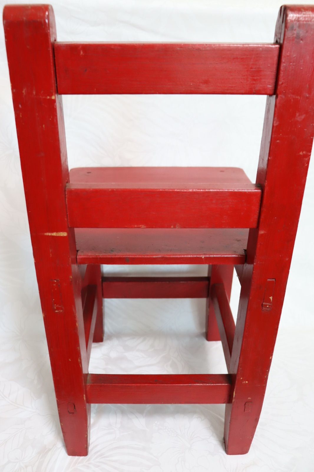 赤い木製学習椅子-6