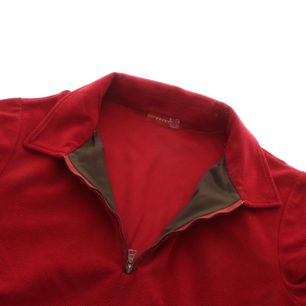 PRADA ハーフジップフリースジャケット 楽天市場】PRADA Logo Applique Half Zip Hoodie UJL62B S000