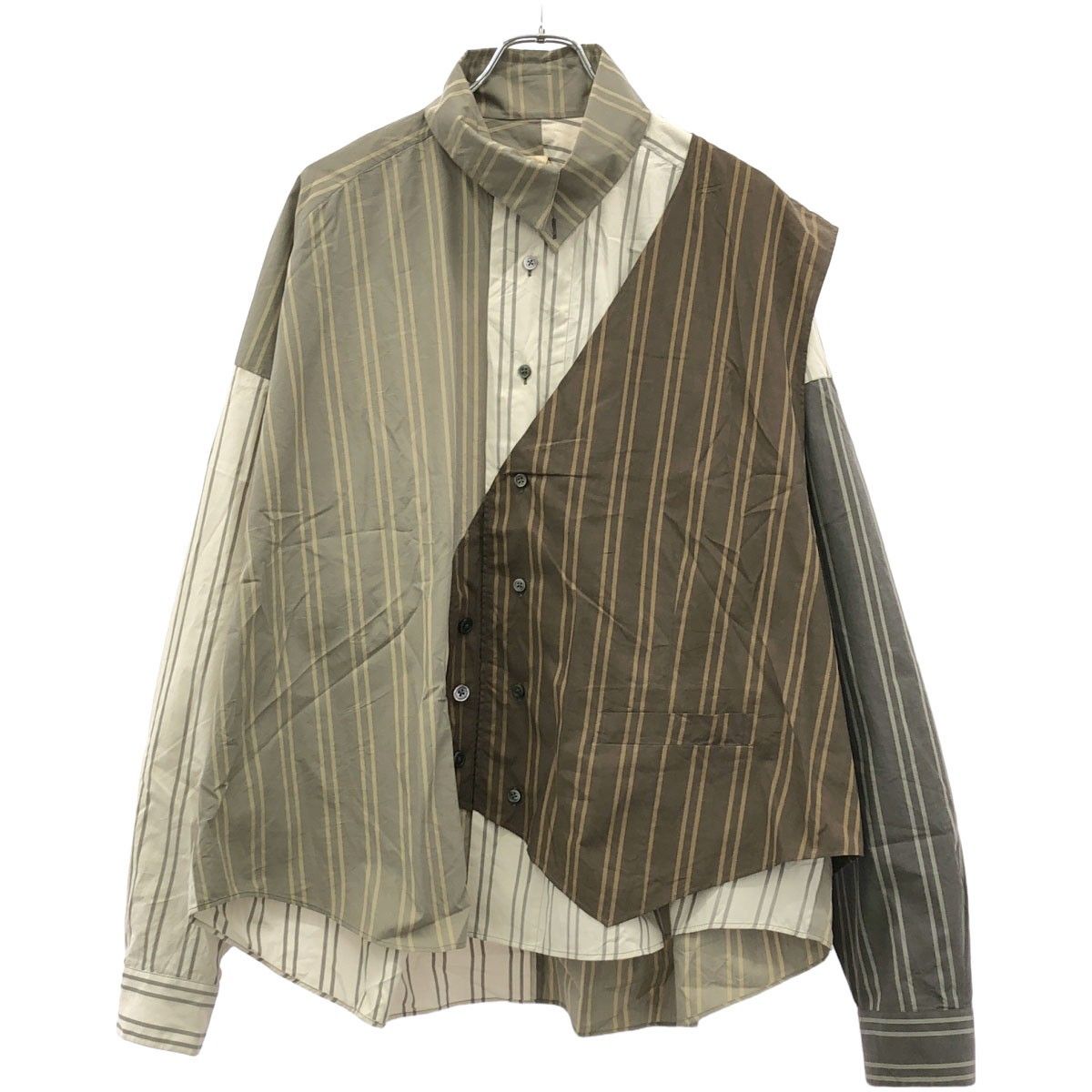 RequaL リコール 22SS マルチストライプ ベルテッドシャツジャケット  