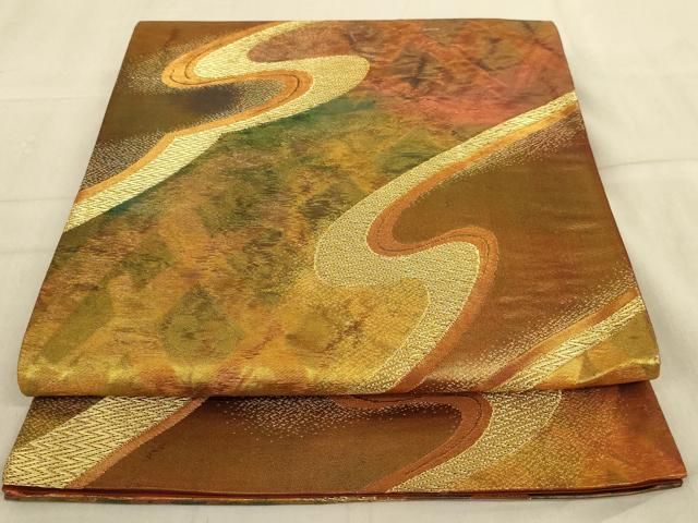 平和屋着物▽上質な紬 単衣 松皮菱文 黒地 正絹 逸品