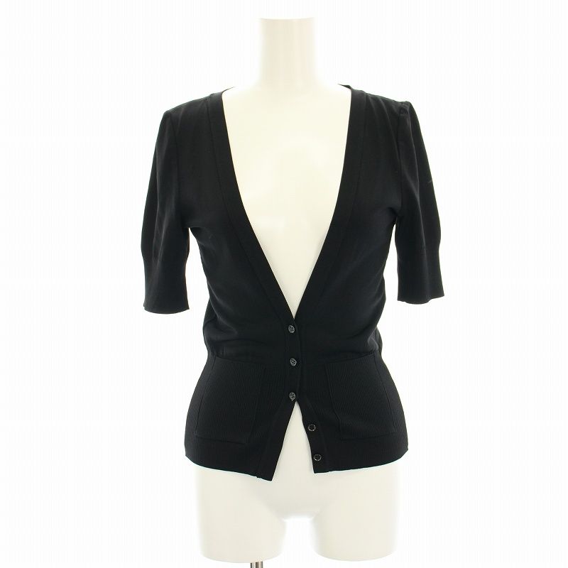 良品 FOXEY NEWYORK フォクシー ニットカーディガン Vネック 40