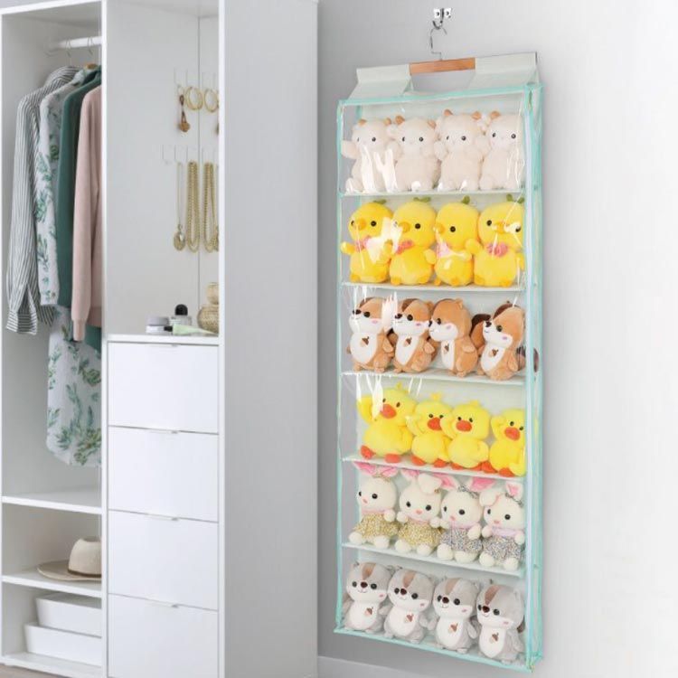 ウォールポケット ぬいぐるみ 収納 5段 6段 吊り下げ ぬいぐるみ