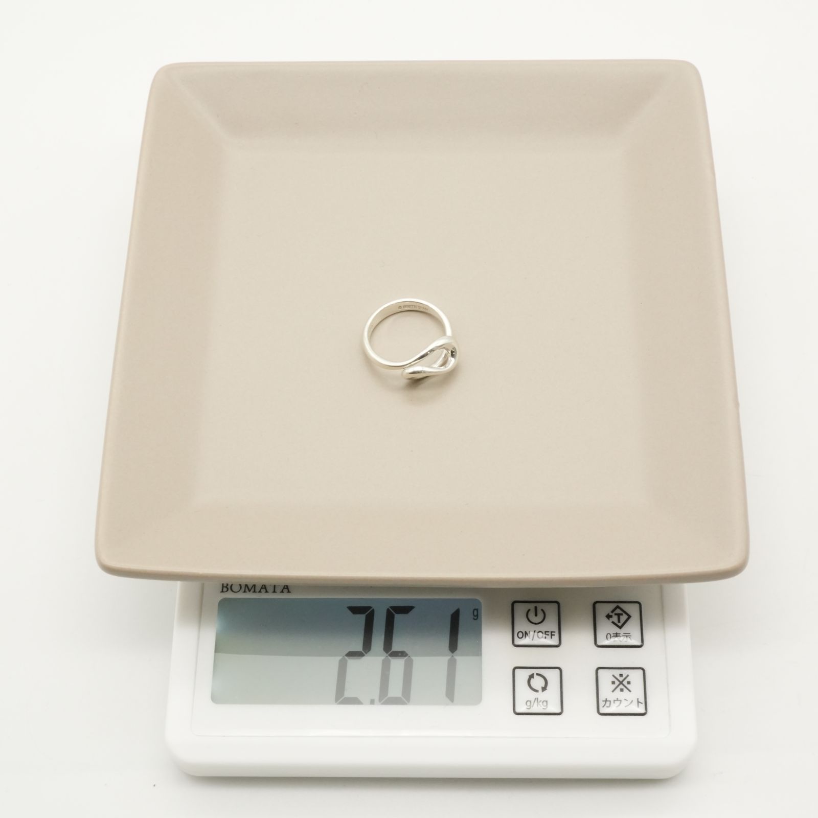 極美品6号 ティファニー オープンウェーブ シルバー リング/24-5708S