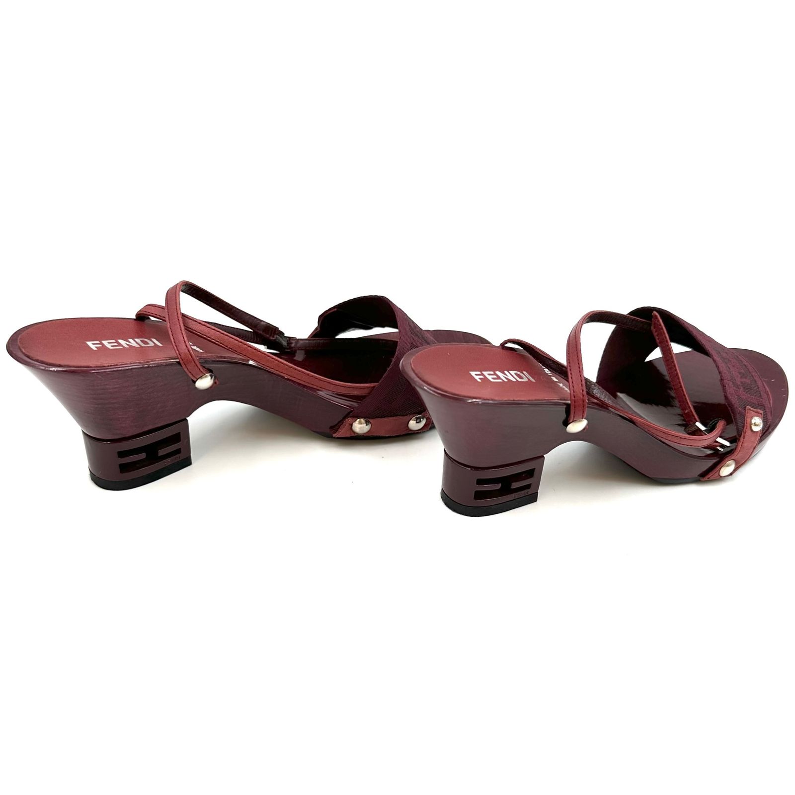 極美品】FENDI フェンディ サンダル ズッカ柄 FFロゴ アンクル