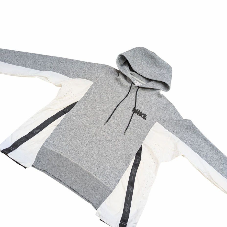 【Sacai × NIKE】 異素材ドッキング プルオーバー パーカー ★希少★ NIKE ナイキ sacai サカイ プルオーバー ドッキング スウェット