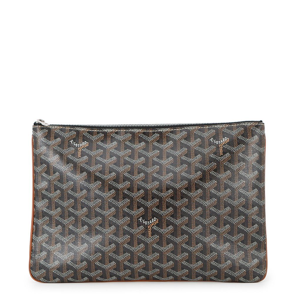 ゴヤール クラッチバッグ セナMM PVC レザー SENAT2MMLTY01CL03P GOYARD ポーチ メンズ セカンドバッグ 黒