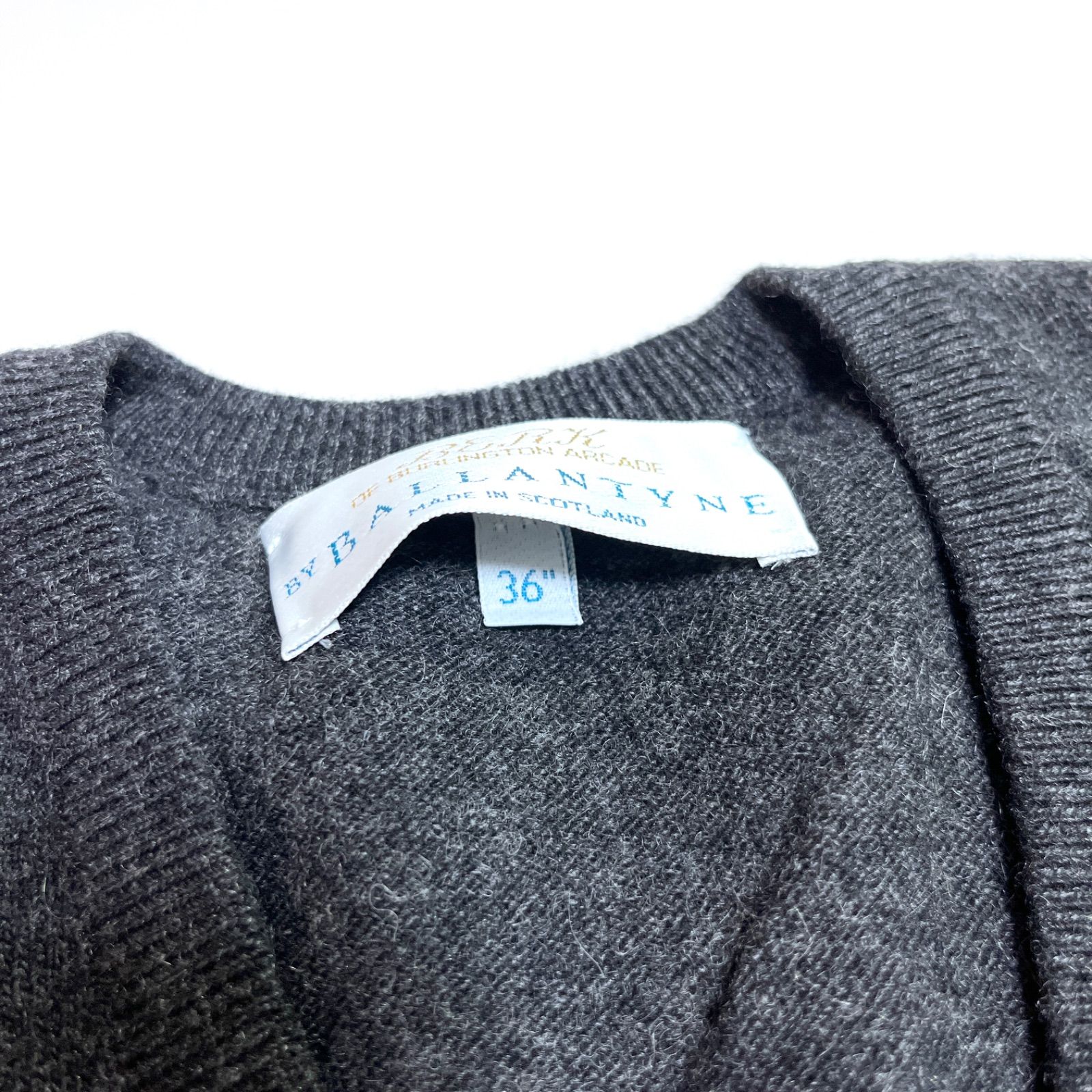 cj66 BALLANTYNE CASHMERE カシミヤ100% Vネック セーター 長袖 ニット 