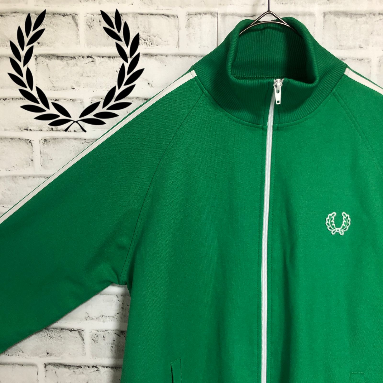 FRED PERRY】80s ポルトガル製 月桂樹 トラックジャケット M黒に