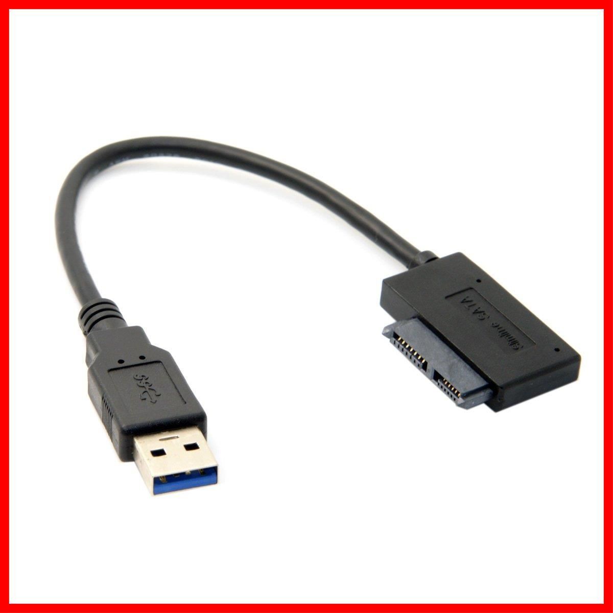 新着商品 DVD CD ノートパソコン アダプターケーブル SATA ROM スリムライン 13ピン 7 6 - 光学ドライブ用 3.0 USB Xiwai JSER