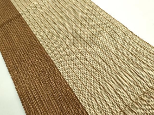 平和屋着物■極上　夏物　亜閑忙　八寸名古屋帯　間道　布科絹　逸品　未使用　DZAA7771kh5 平和屋着物□極上 夏物 亜閑忙 八寸名古屋帯 間道 布