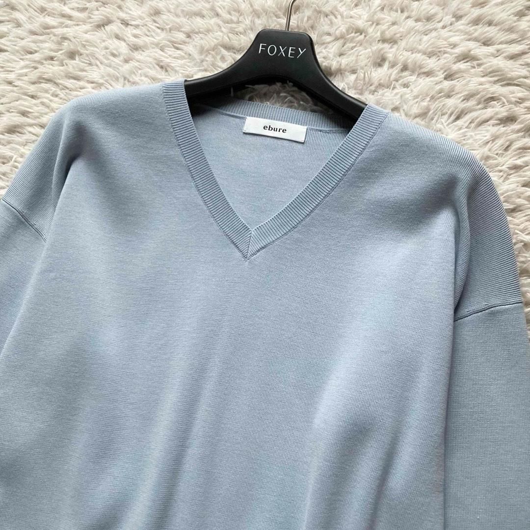ebure エブール Vネックニット セーター プルオーバー 上質コットン