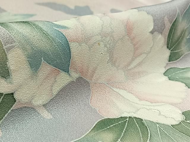 平和屋着物▽訪問着 単衣 草花文 暈し染め 正絹 逸品 AAAY9415jh  