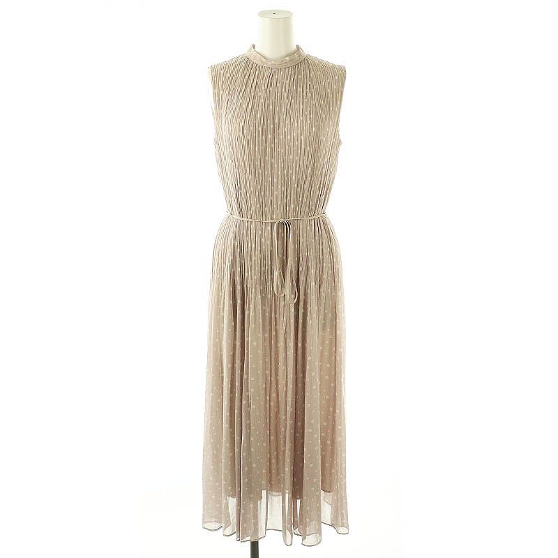 アナイ 38 シフォンドットプリーツ ワンピース