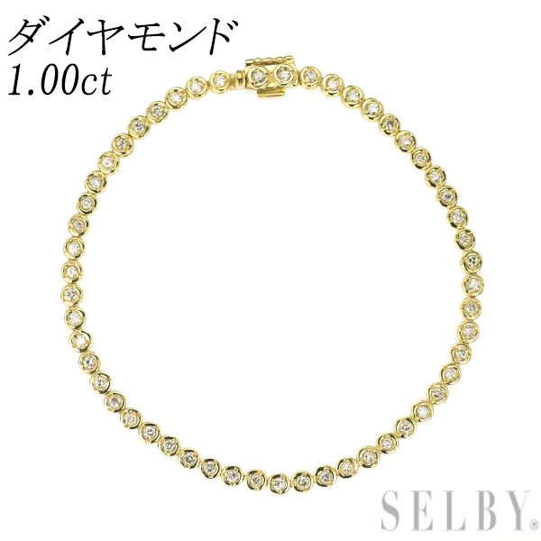 K18 天然ダイヤモンド D1.00ct テニスブレスレット テニスブレス D1.00ct K18 約9.1g ブレスレット 楽天市場】【楽天1位