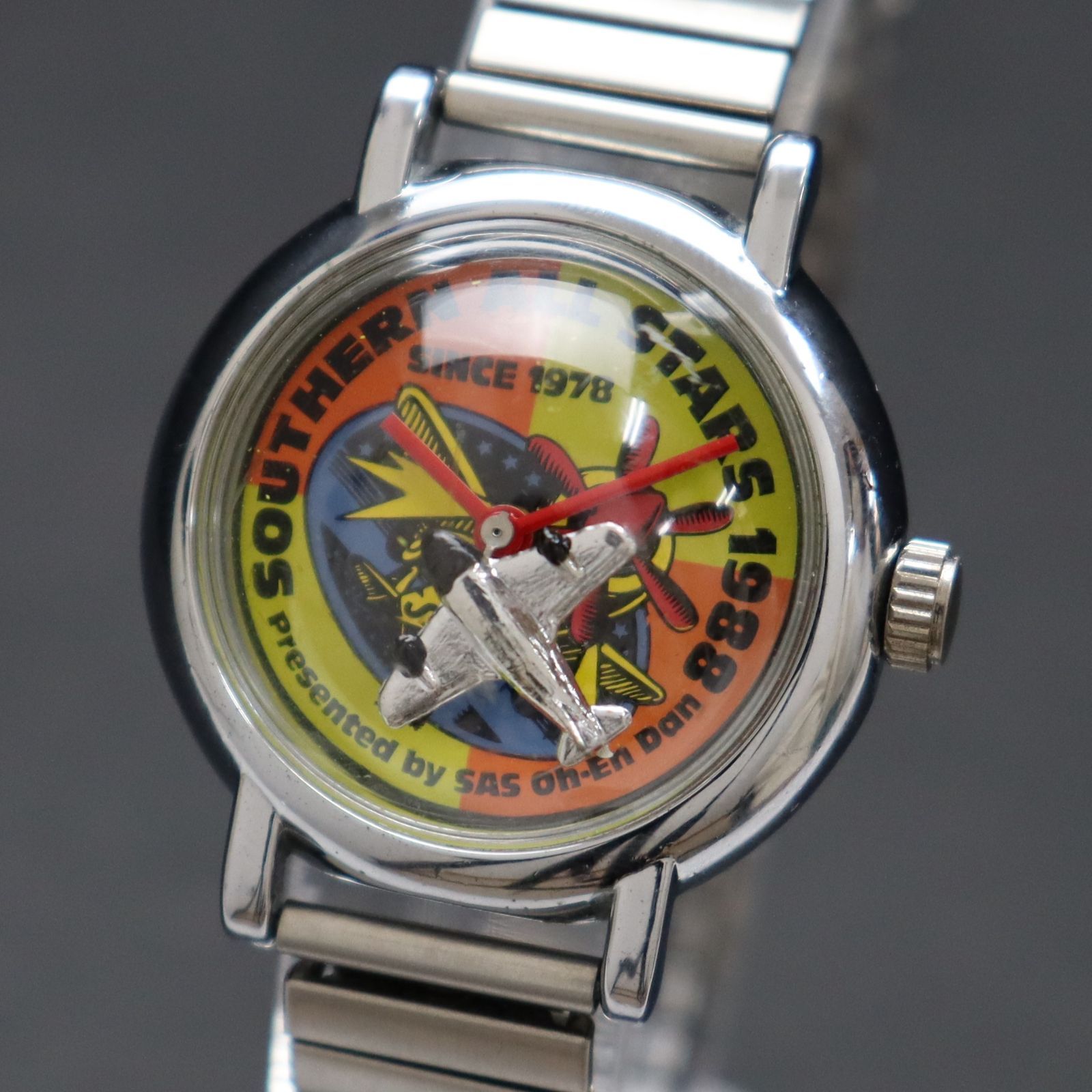 新品爆買いサザンオールスターズ 結成10周年 ツアーグッズ　腕時計　飛行機 手巻き時計 ミュージシャン
