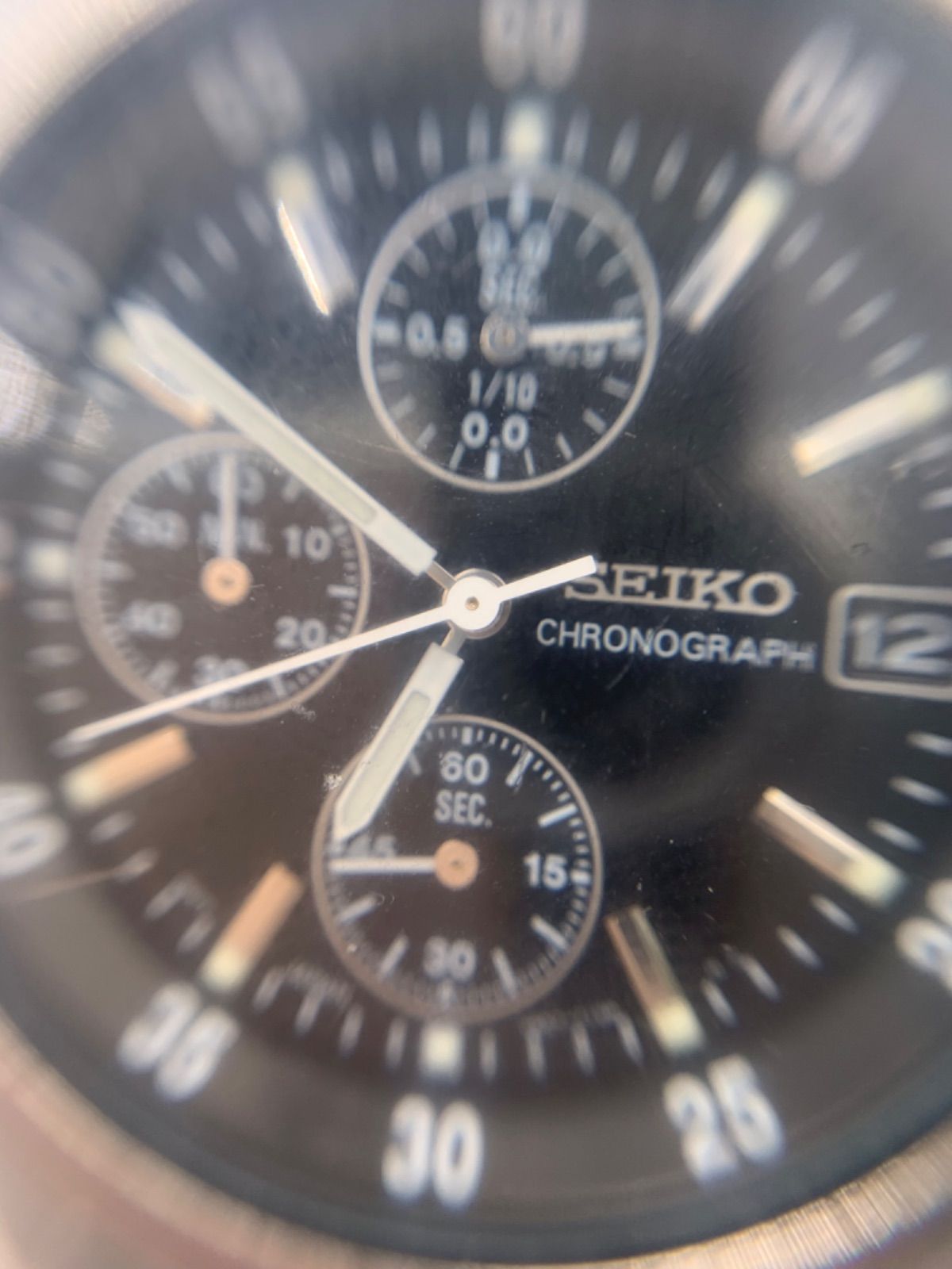 良好☆正確稼働】セイコー Seiko メンズ クロノグラフ V657-7100
