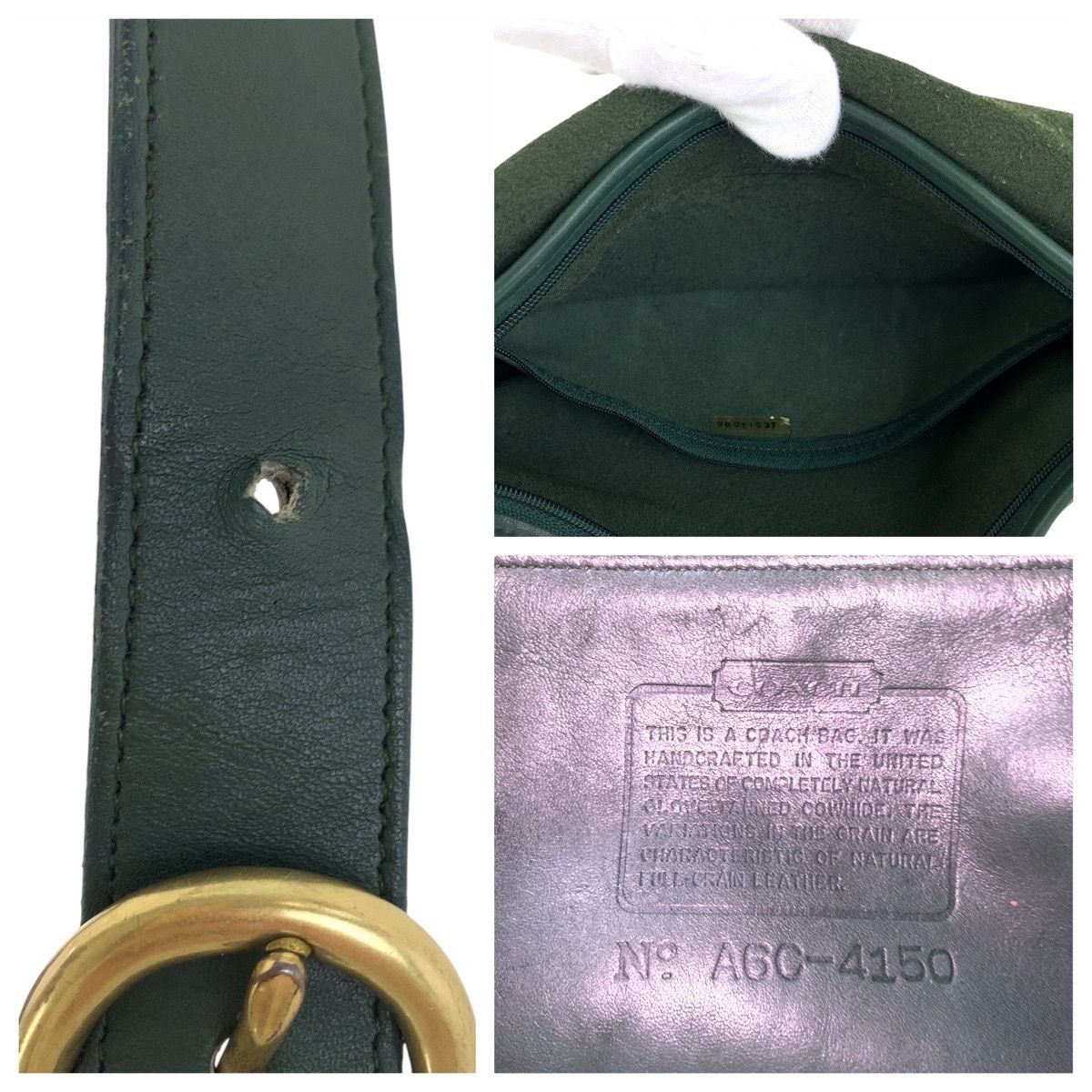 COACH コーチ オールドコーチ グリーン ゴールド金具 レザー A6C-4150 