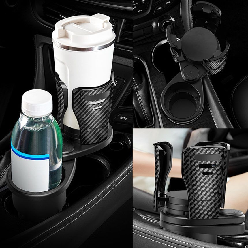 ドリンクホルダー 車 マルチカップホルダー 2in1 差し込み式 多機能 スマホ 小物入れ 車載 カップホルダー 収納 車内 車用 回転 ダブルカップホルダー 内装用品 カー用品 車用品 アクセサリー thumbnail 8
