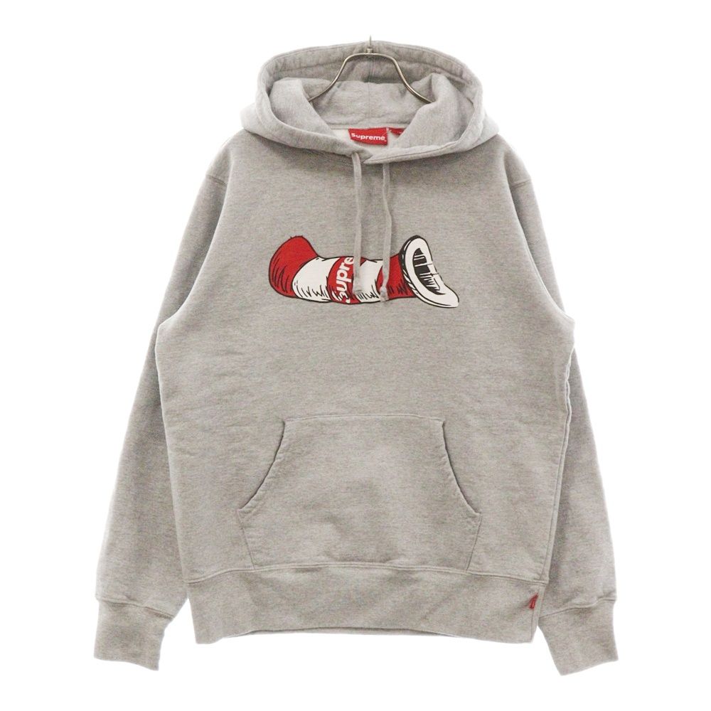 SUPREME (シュプリーム) 18AW Cat in the Hat Hooded Sweatshirt キャットインザハット プリント  プルオーバーパーカー グレー