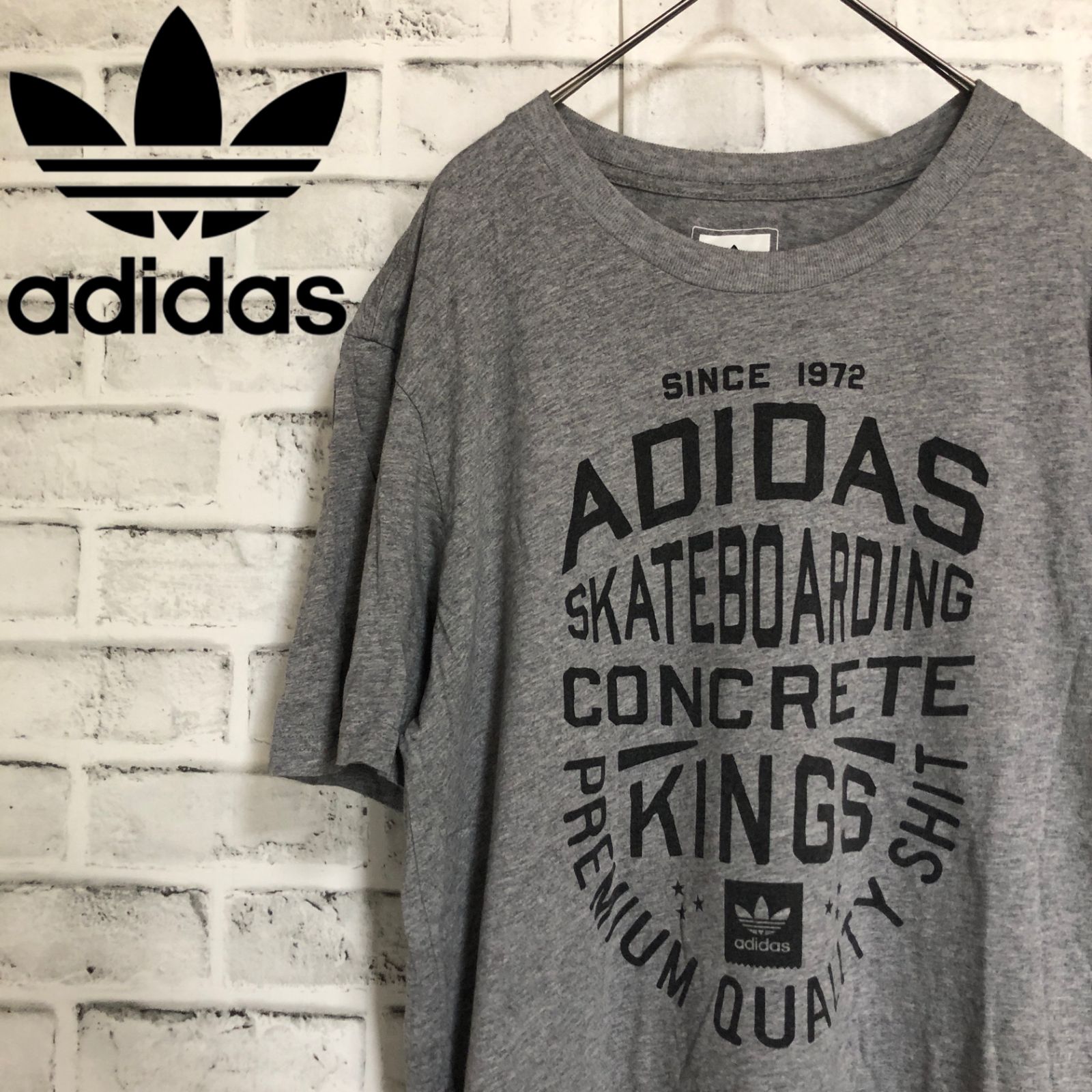 希少XL⭐️adidas アディダスオリジナルス スケボーキングTシャツ グレー