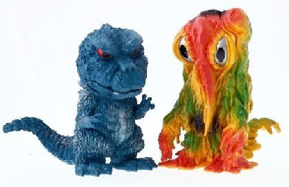 【開封済】デフォリアル　ゴジラ対ヘドラ　ブルマァクカラー デフォリアル《ゴジラ対ヘドラ》ブルマァクカラーセット 開封