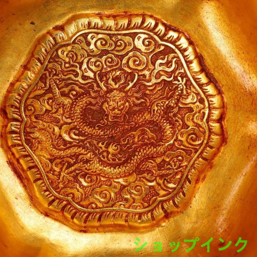 花卉花開開富貴金龍六辺宝石碗 装飾品 現代工芸品 美術品 置物