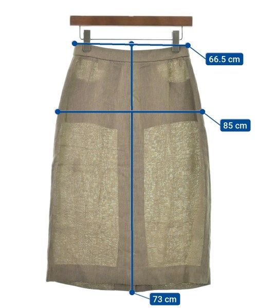 HERMES エルメス ロング・マキシ丈スカート 36(XS位) ベージュ 【古着  