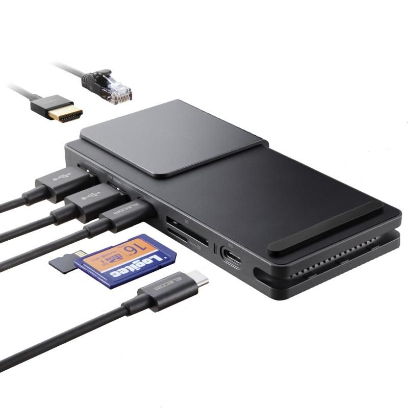ロジテック LEDお知らせ機能搭載 ドッキングステーション USB Type C 接続 8in1