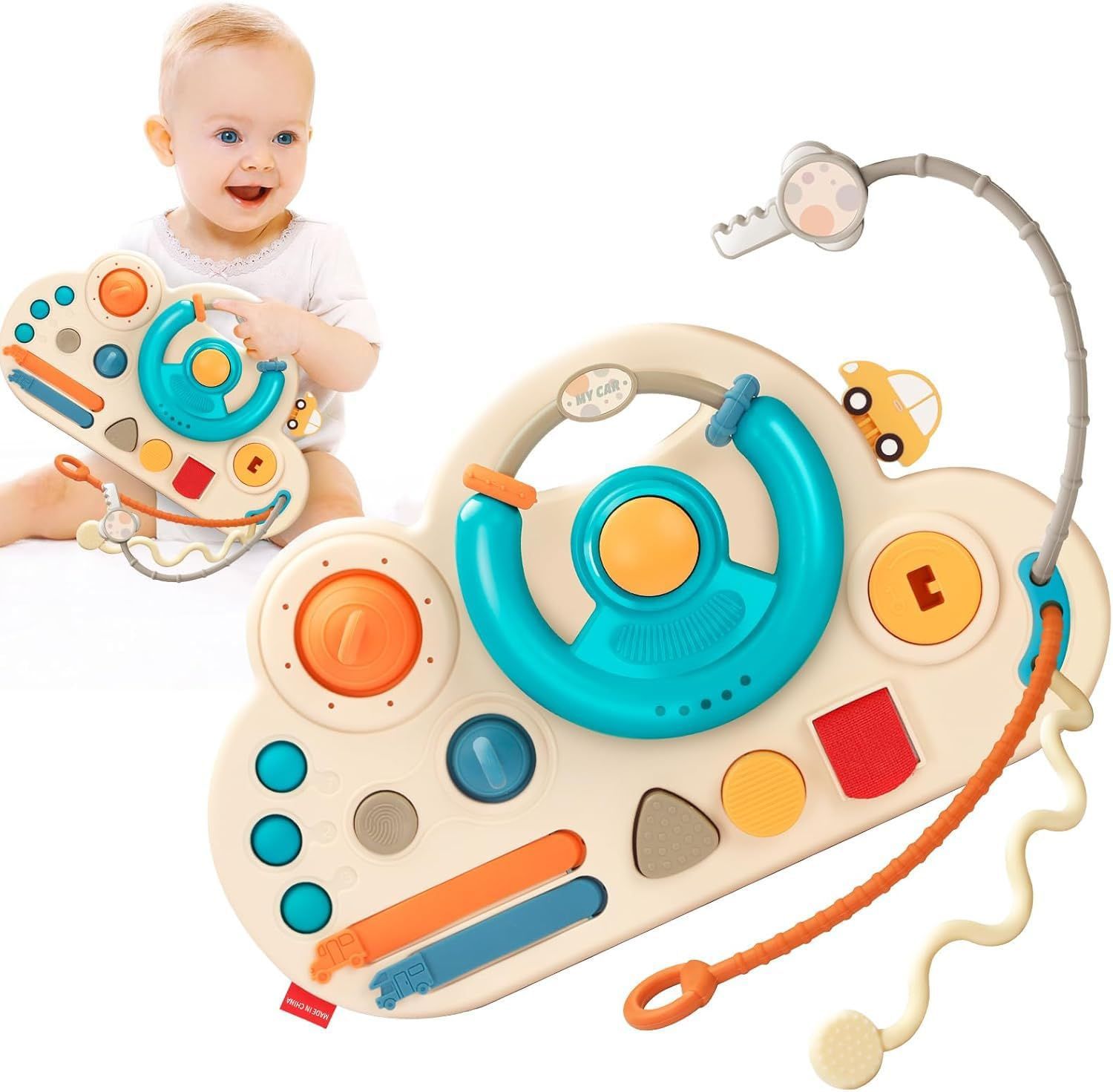 【新着商品】0歳 知育玩具 赤ちゃん 誕生日プレゼント 3歳 おもちゃ 2歳 子供のおもちゃ 1歳 一歳おもちゃ ハンドルおもちゃ ビジーボード 男の子 玩具 女の子 モンテッソーリ プレゼント MFDX
