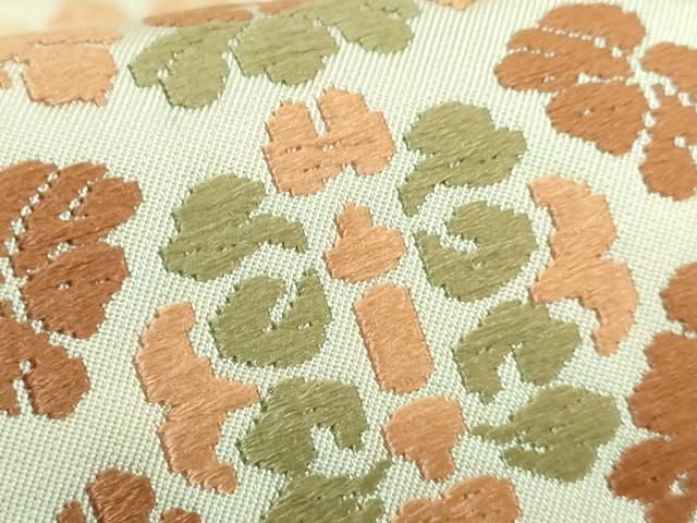 平和屋着物■極上　九寸名古屋帯　唐織　樹下双獣花文　蒸栗色地　反端付き　三越扱い　逸品　DZAA7152kh5 平和屋着物□極上 九寸名古屋帯 唐織 樹下双獣花文 蒸栗色地 反端付き