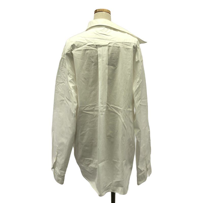 BALENCIAGA / バレンシアガ | アシンメトリー ツイステッド シャツ ブラウス | XS | ホワイト | レディース BALENCIAGA - BALENCIAGA / バレンシアガ | アシンメトリー