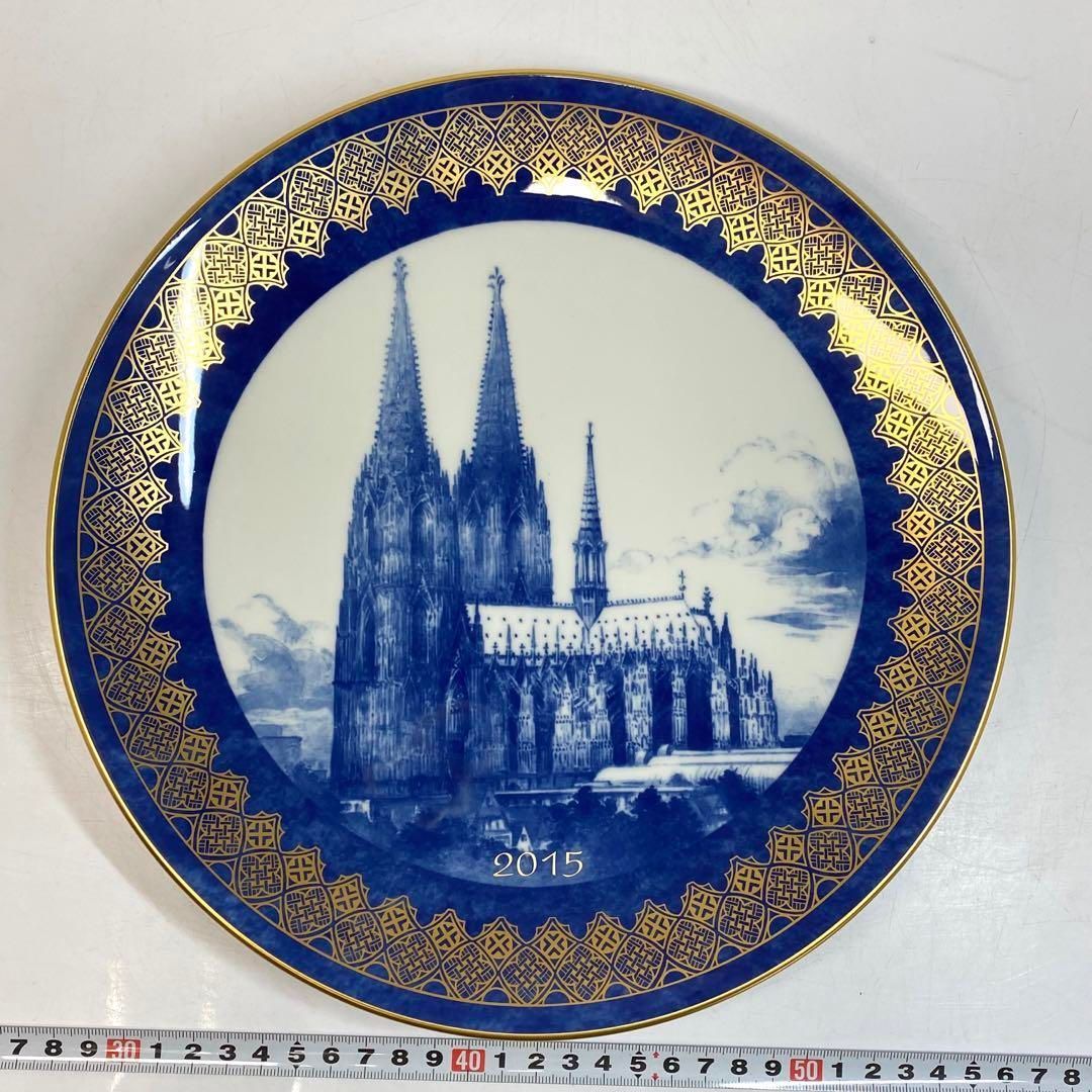 ☆洋3 マイセン2015年　イヤープレート　「ケルン大聖堂」共箱　直径26.5㎝ ☆洋3 マイセン2015年 イヤープレート 「ケルン大聖堂」共箱 直径26.5