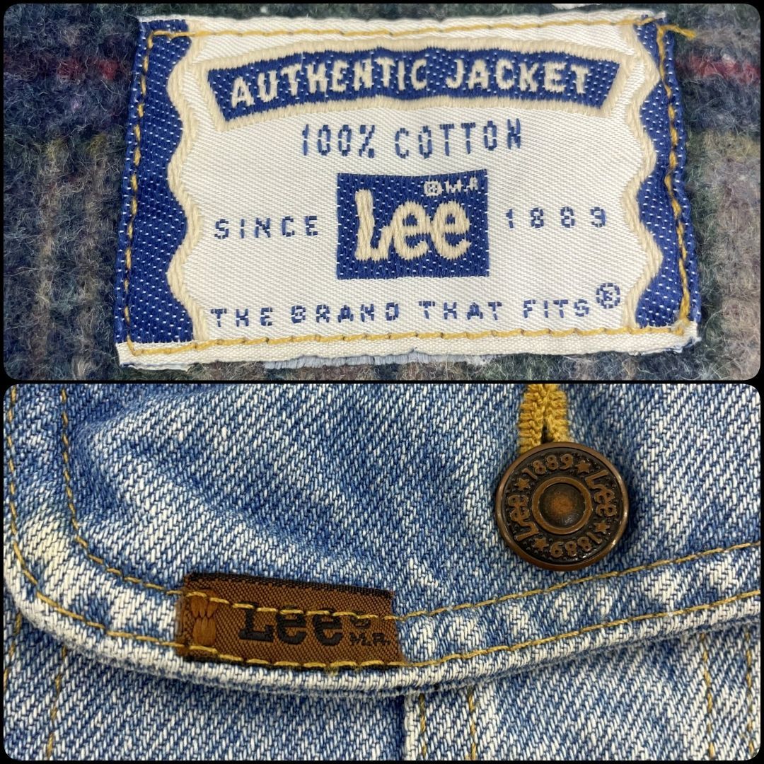 US古着・90's】Lee AUTHENTIC JACKET デニムジャケット Gジャン 総裏地