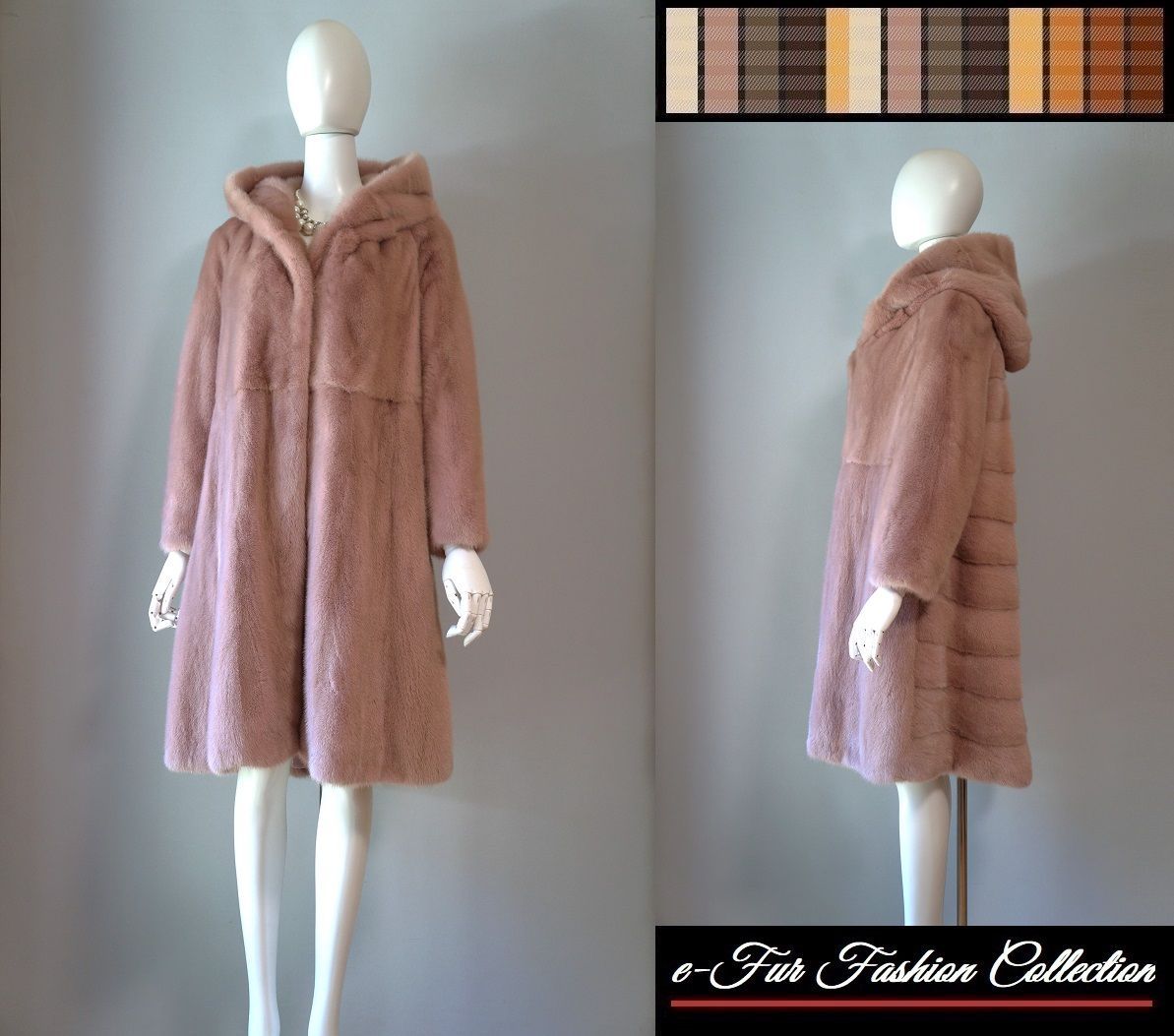 ローズミンクコート本物毛皮コート