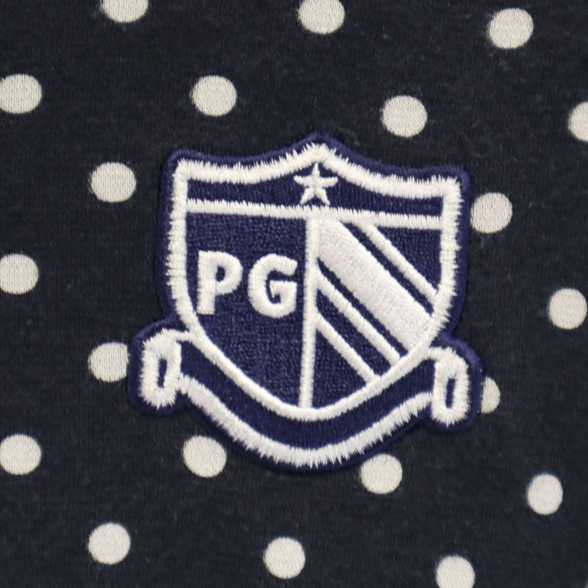 【新品未使用】PEARLY GATES ドット柄ワンピース サイズ1 PEARLY GATES パーリーゲイツ ドット柄 ゴルフ 7分袖 ワンピース