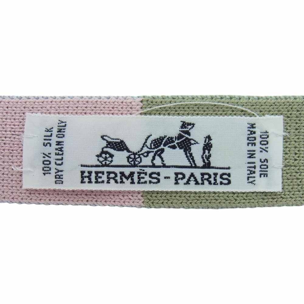 【未使用に近い✨】エルメス ネクタイ ニット キャトルタン 4way 無地 2021年春夏 HERMES エルメス ネクタイ ニットタイ 4in1 キャトル
