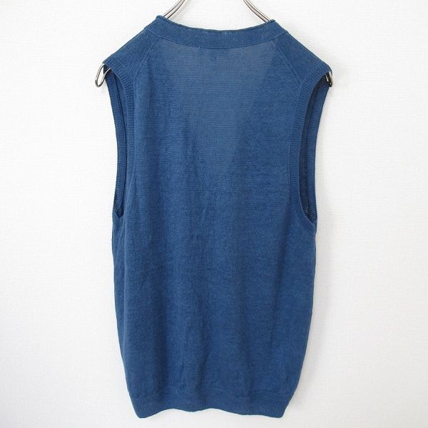 マーガレットハウエル　ニットベスト マーガレット・ハウエル MargaretHowell リネンニット ベスト ブルー系
